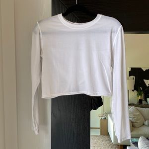 Lululemon size 4 cropped white long sleeve